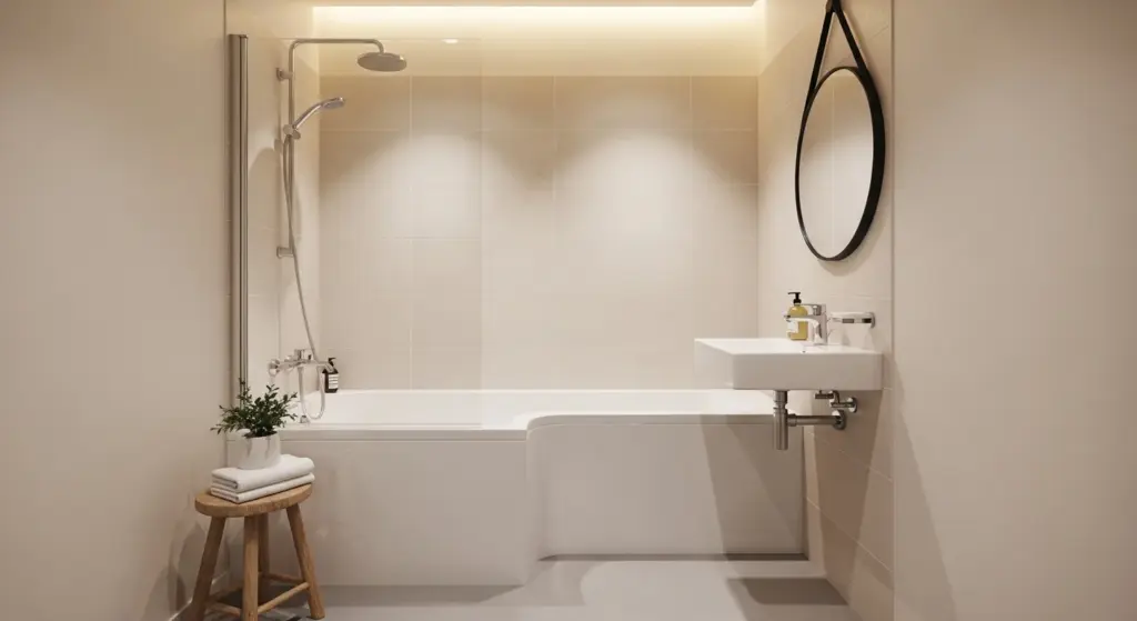Shower-Tub Combo Layout