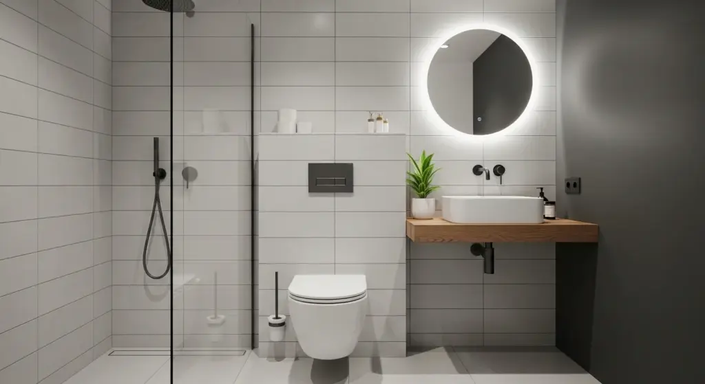 Wall-Mounted Toilet Layout