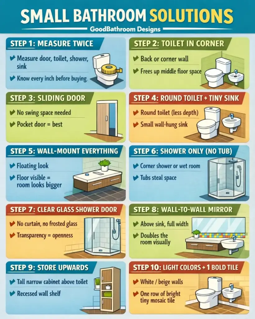 How to design a bathroom in a small space