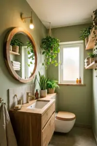 Small bathroom with plants
