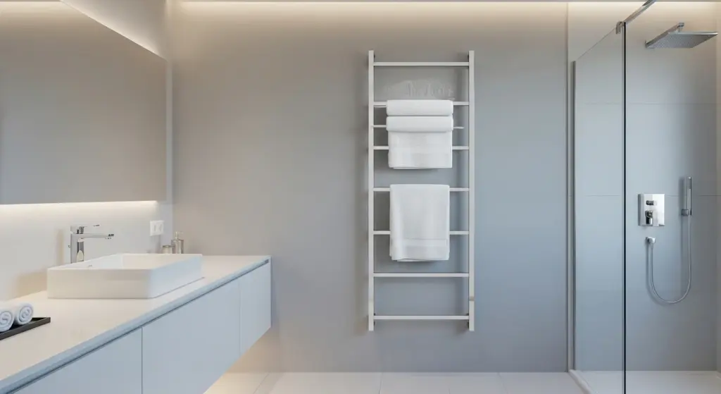 Install a Heated Towel Ladder (Flat Against Wall)