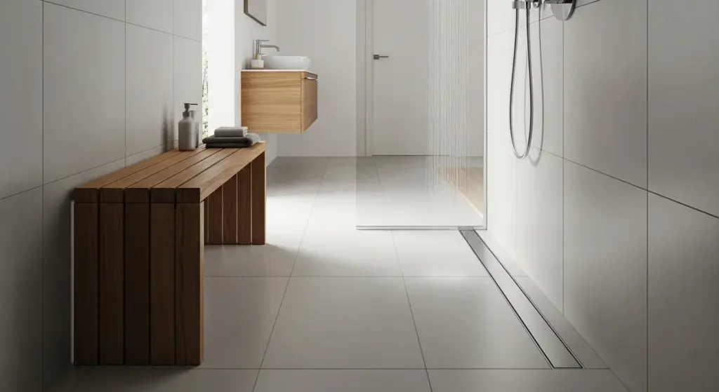 Go for a “Wet Room” – No Shower Enclosure