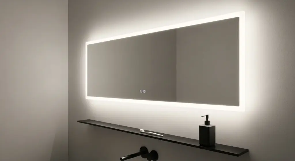 Mount a Backlit Mirror to Add Depth