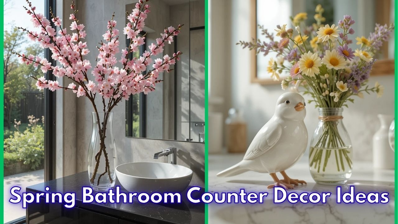 Spring Bathroom Counter Decor Ideas