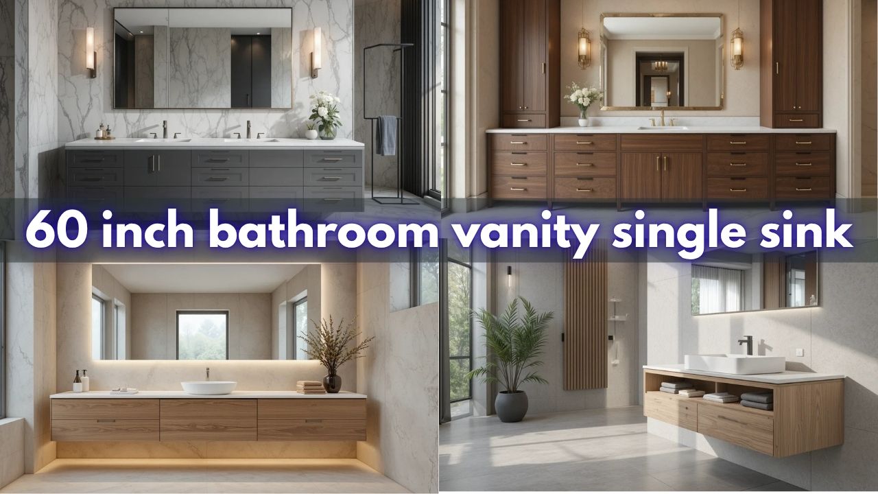 60 Inch Bathroom Vanity Single Sink for Luxury Look