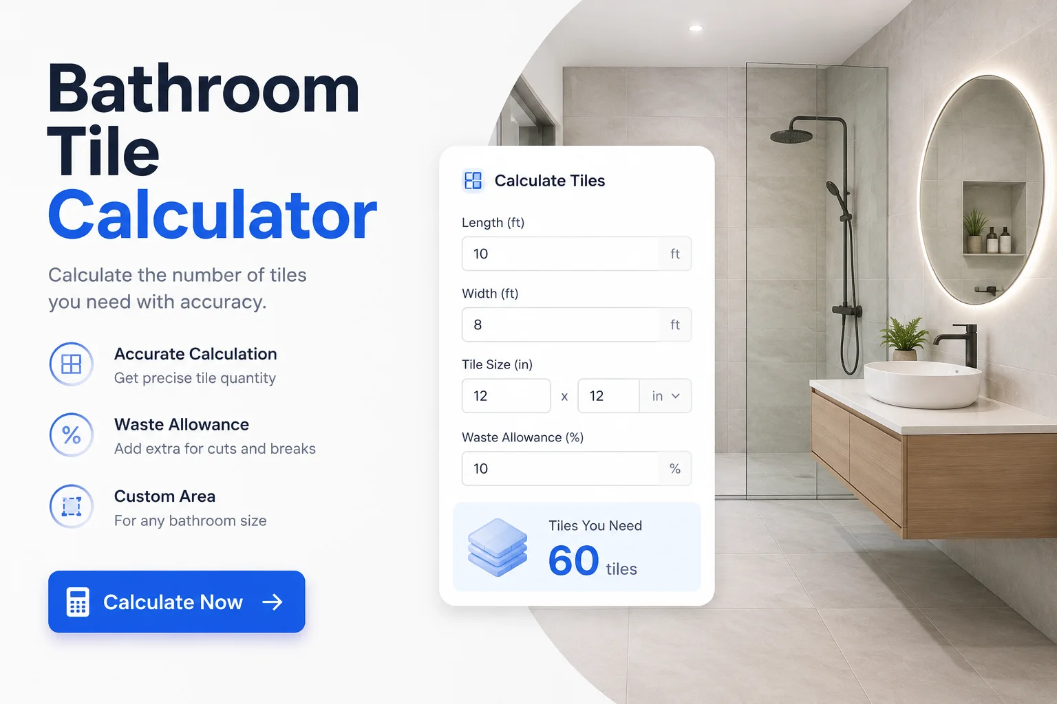 Bathroom Tile Calculator
